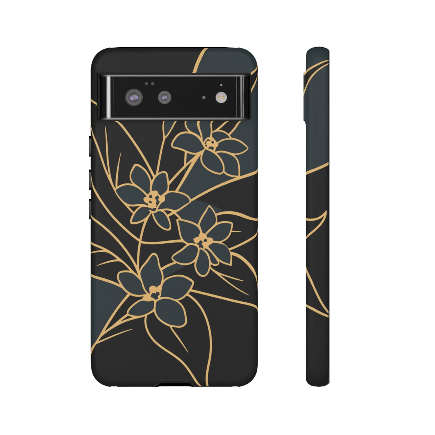 Golden Bloom - Elegant Floral Line Art Phone Case Google Pixel 6 Matte