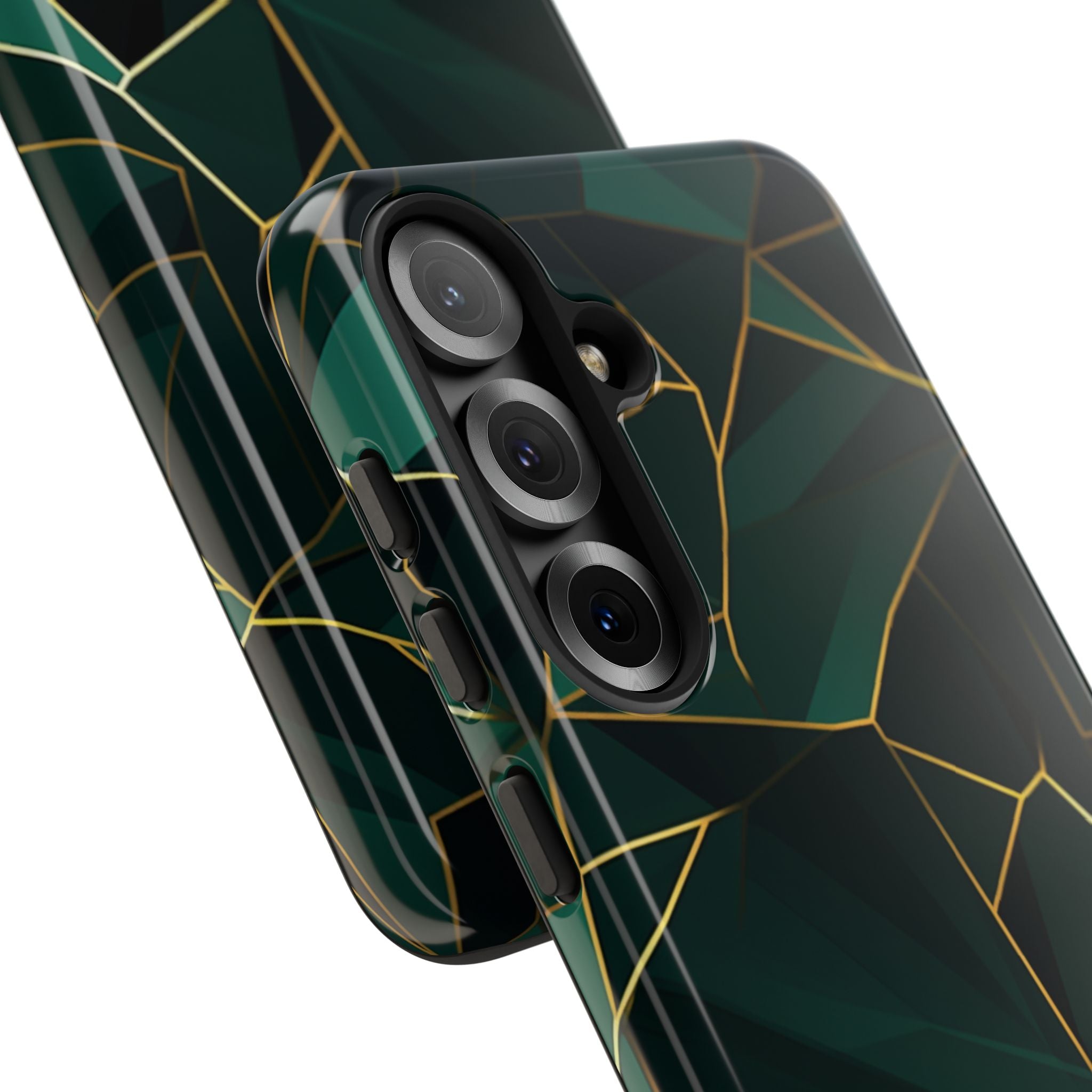 Emerald Veil - Geometric Luxe Phone Case