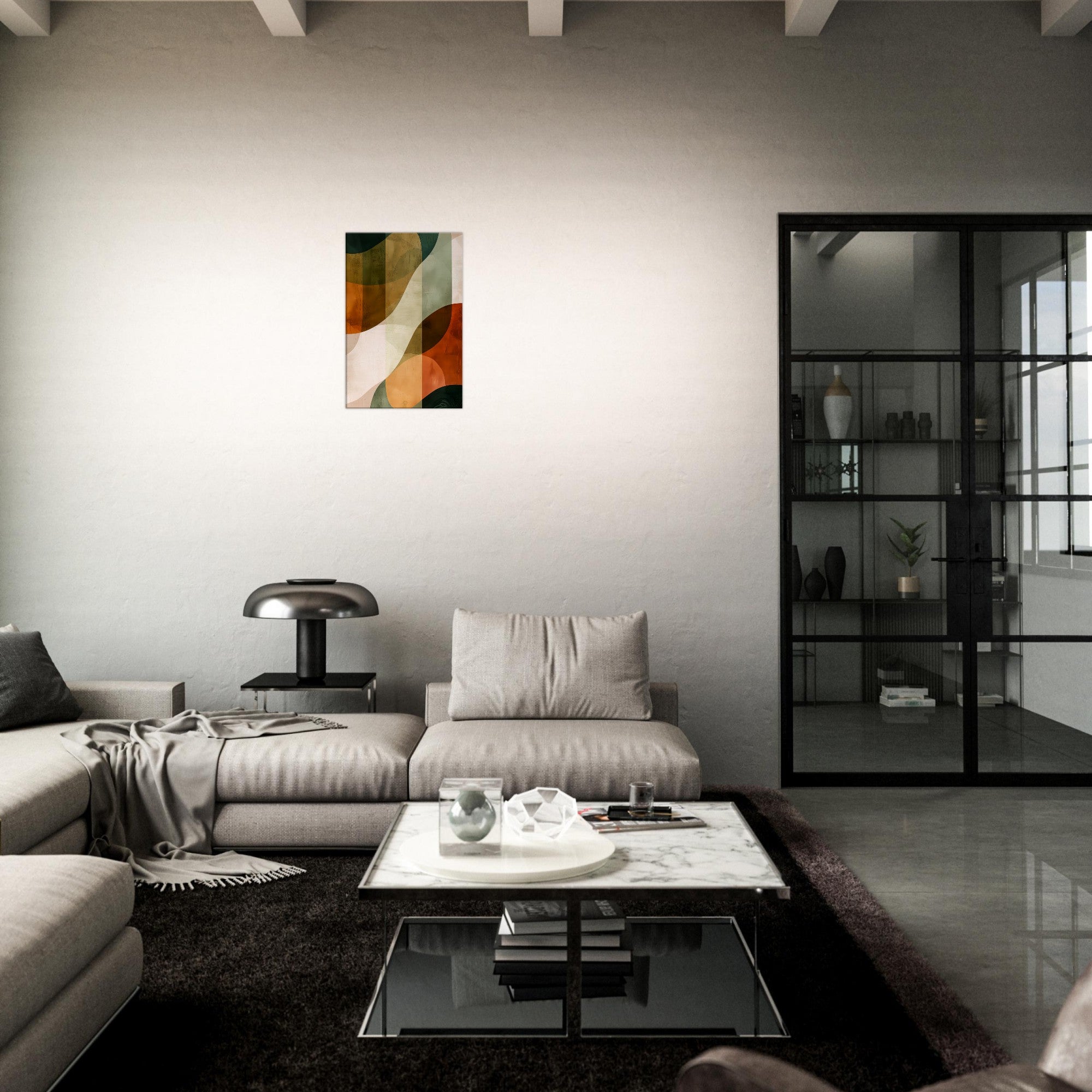 Autumn Currents – Abstract Earth Tone Flow Canvas Art