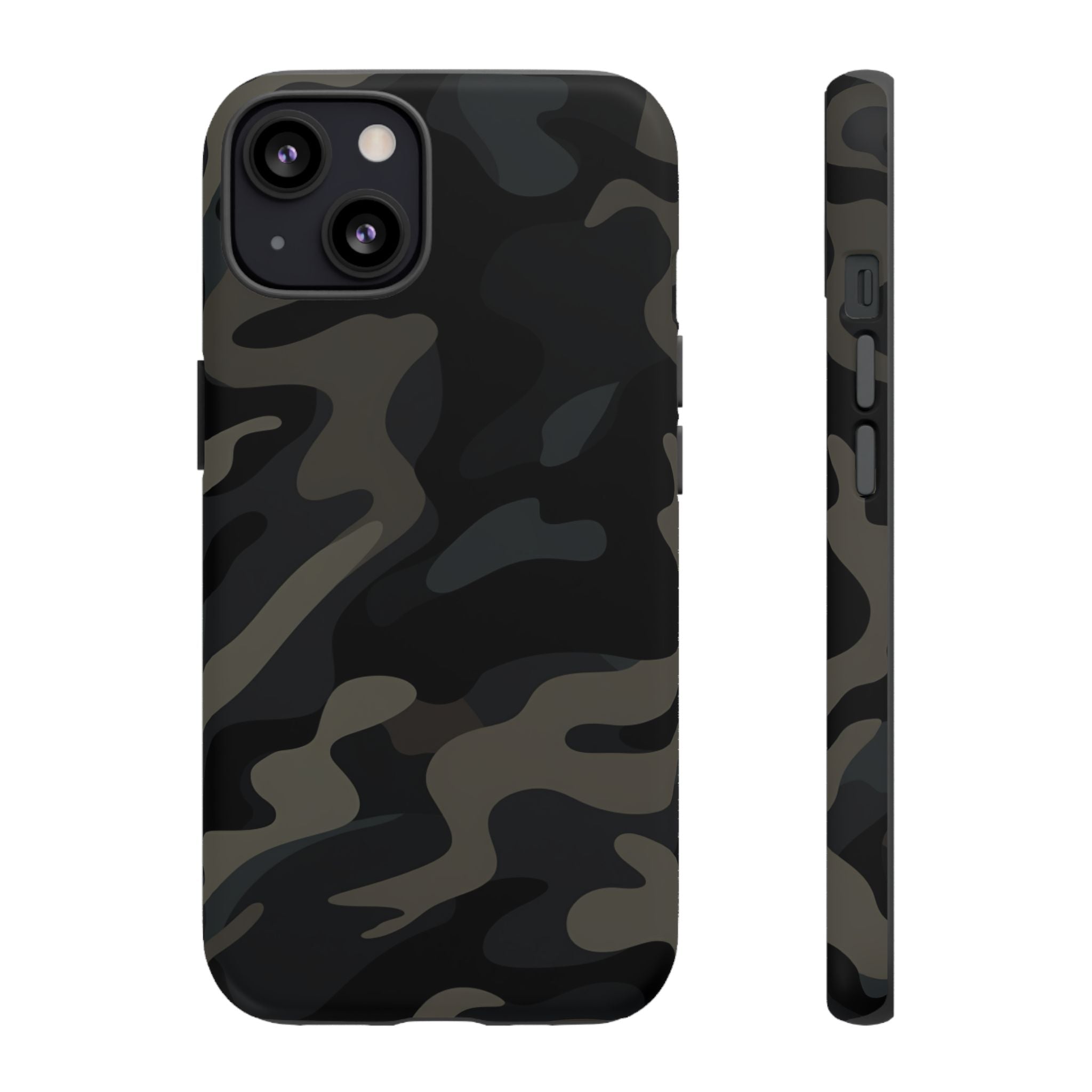 Black Camouflage Phone Case for iPhone, Samsung and Google Pixel iPhone 13 Matte