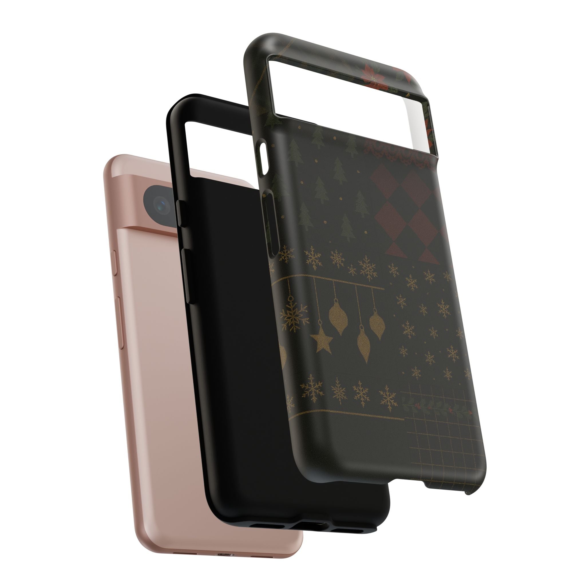 Black Luxury Phone Case for Christmas Festive Season - Tough design