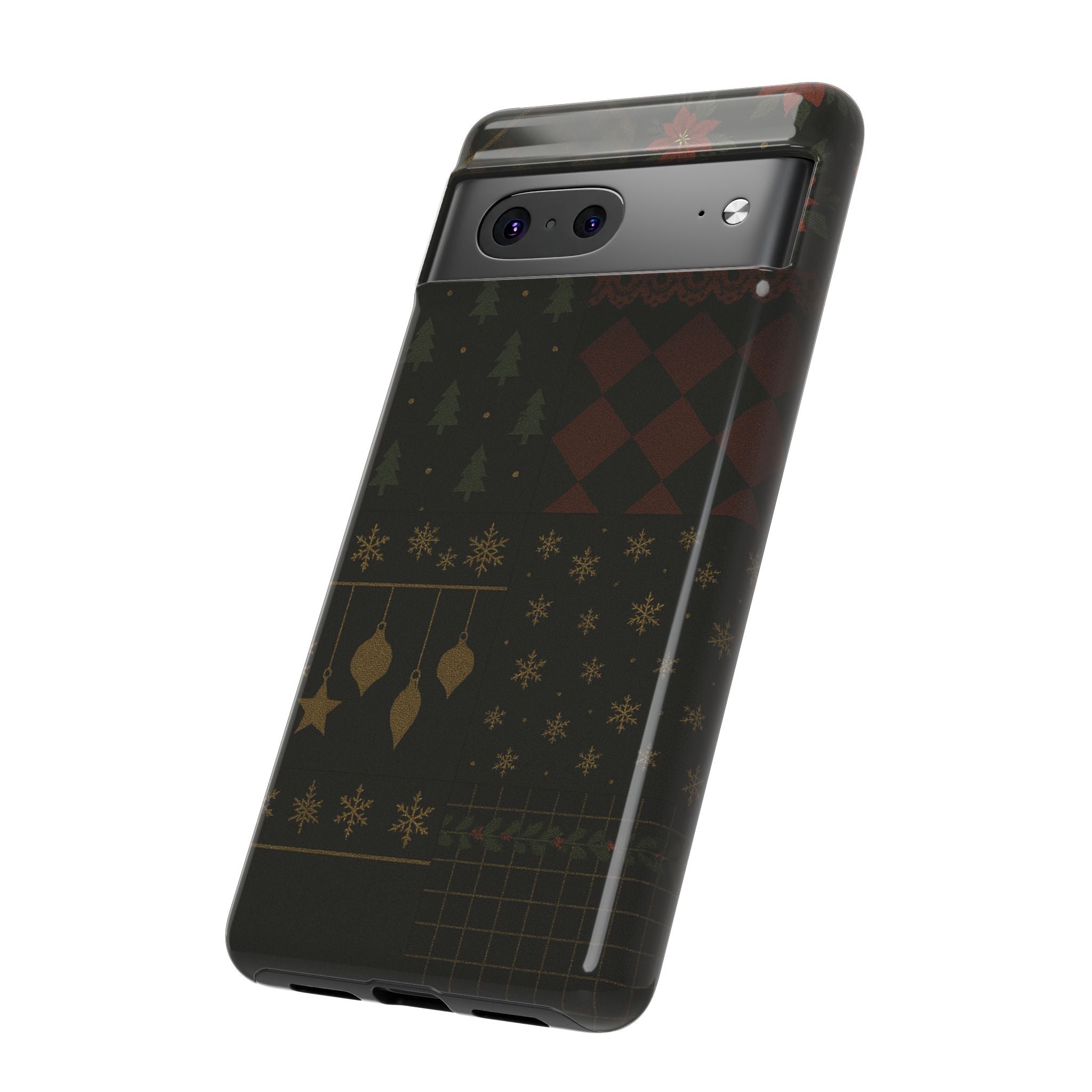 Black Luxury Phone Case for Christmas Festive Season - Tough design