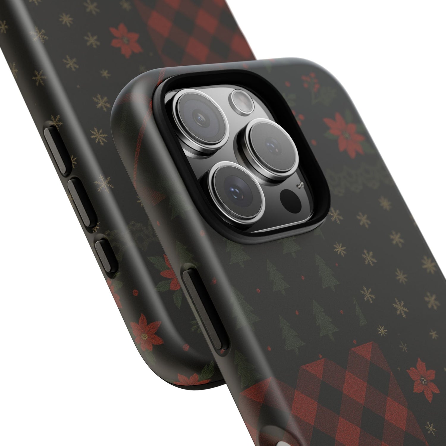 Black Festive Phone Case - Christmas Phone Cover - Tough Design