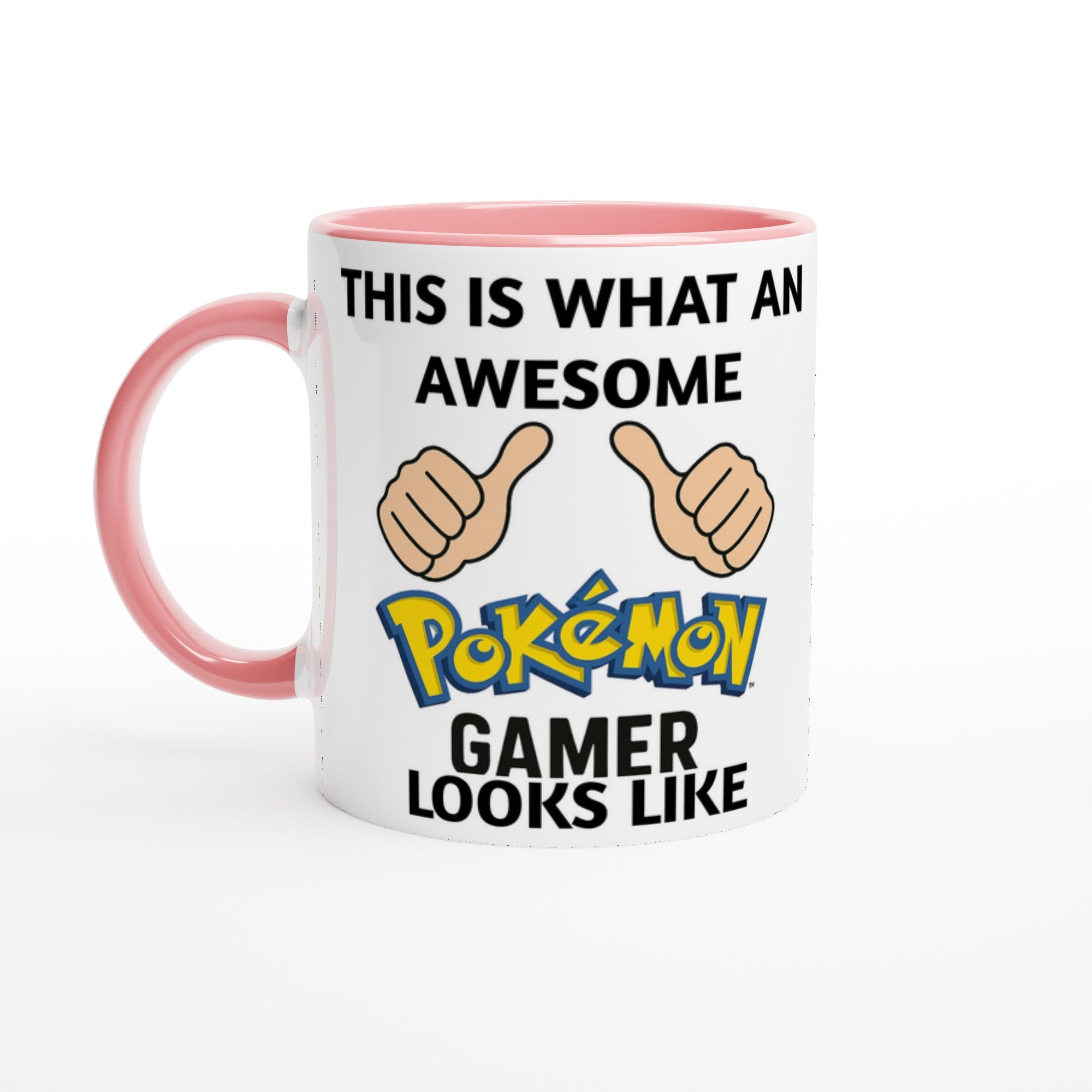 Pokémon Gamer Mug – Funny Gift for Nintendo Fans – This Is What an Awesome Pokémon Gamer Looks Like – 11oz Coffee Cup for Kids & Teens Ceramic Pink