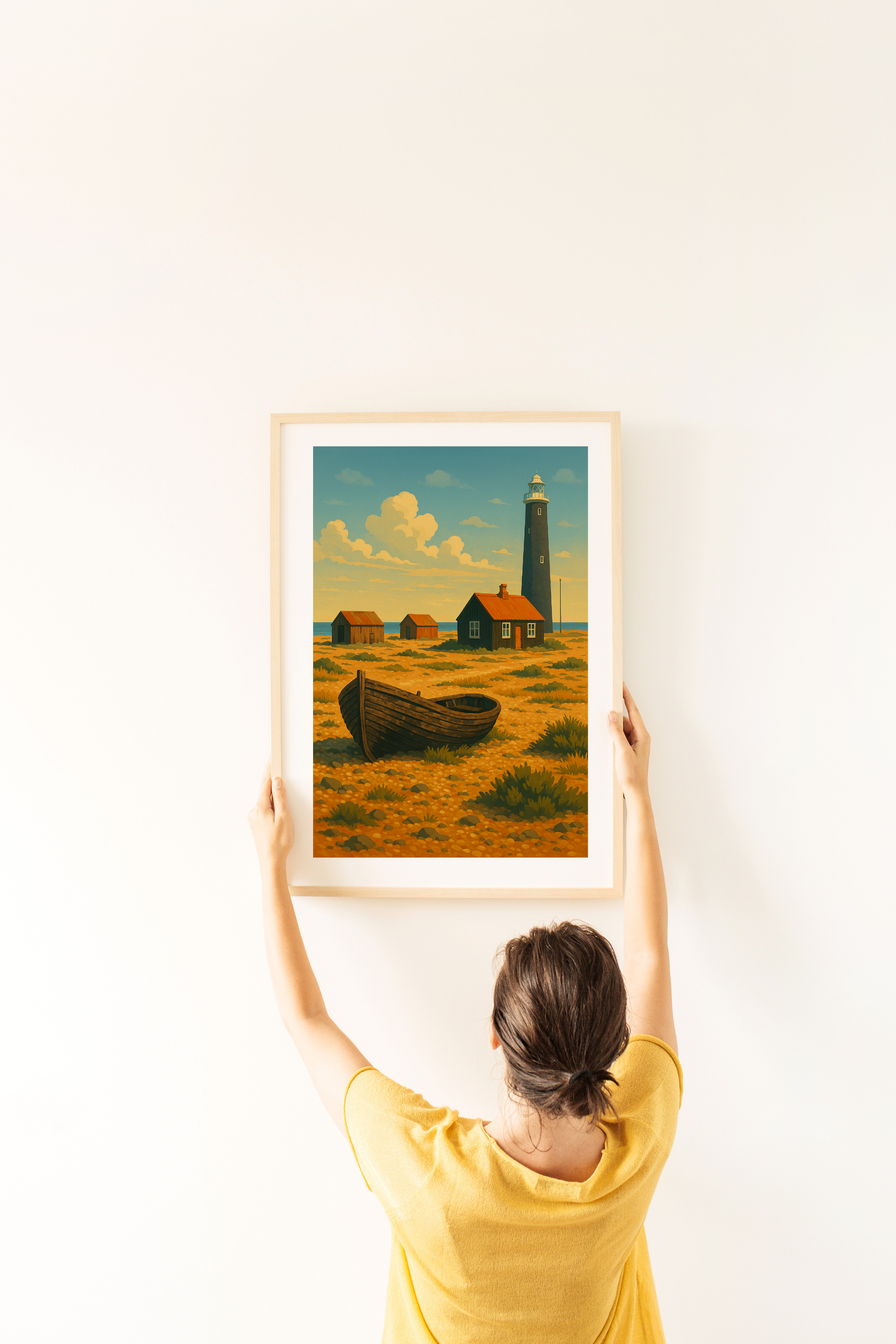 Dungeness Kent Beach Watercolor Print - Wall Art England