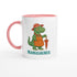 Mamasaurus Mug - Cute Dinosaur Coffee Cup - Perfect Gift for Moms Ceramic Pink