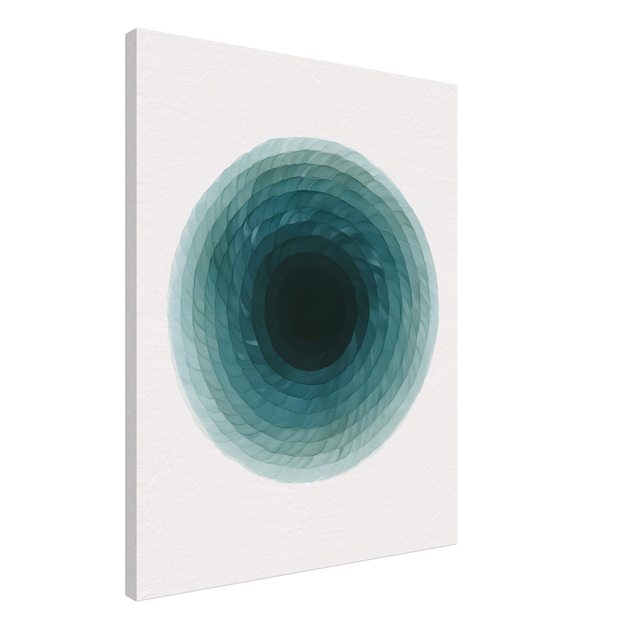 Deep Tranquility Canvas – Abstract Watercolor Spiral Art Print - Slim Canvas - Wall Art 60x75 cm 24x30″
