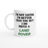 Funny Land Rover Mug – 11oz Luxury Car Driver Gift, Bold Statement Coffee Cup, Land Rover, Range Rover Lover Gift for Him or Her Ceramic White