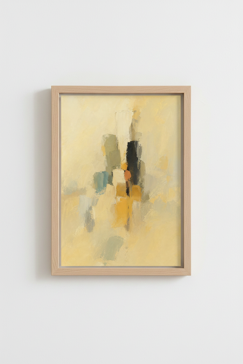 Abstract Wall Art | warm neutrals, beige tones, living room decor