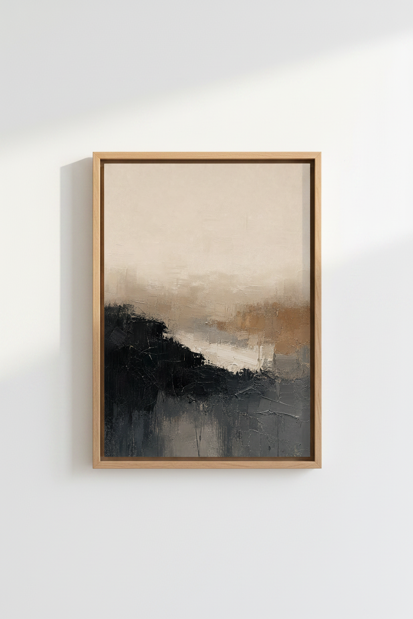 Neutral Abstract Wall Art Print | Modern Textured Poster, Earth Tone Decor