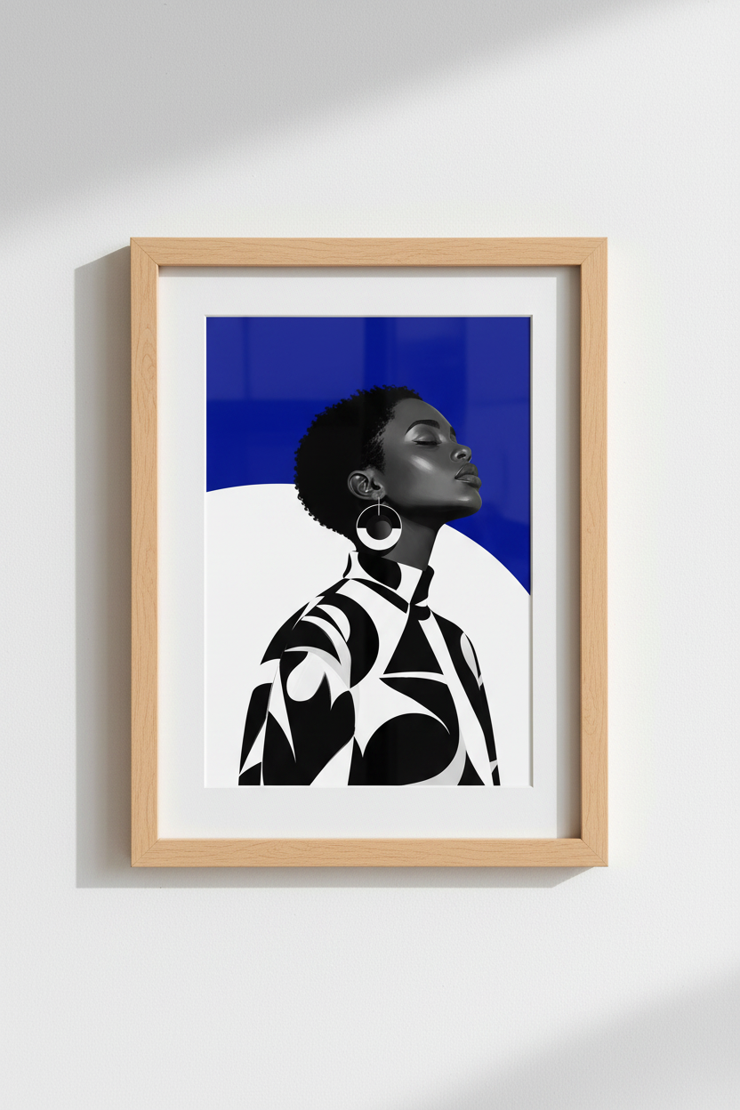 Geometric wall art Portrait Wall Art Print | Living Room Decor | Bold Poster