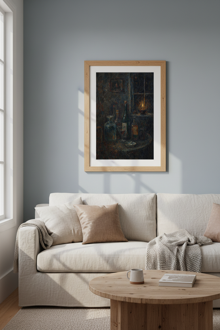 Moody still life Wall Art Print | Living Room Decor | Dark Aesthetic Poster