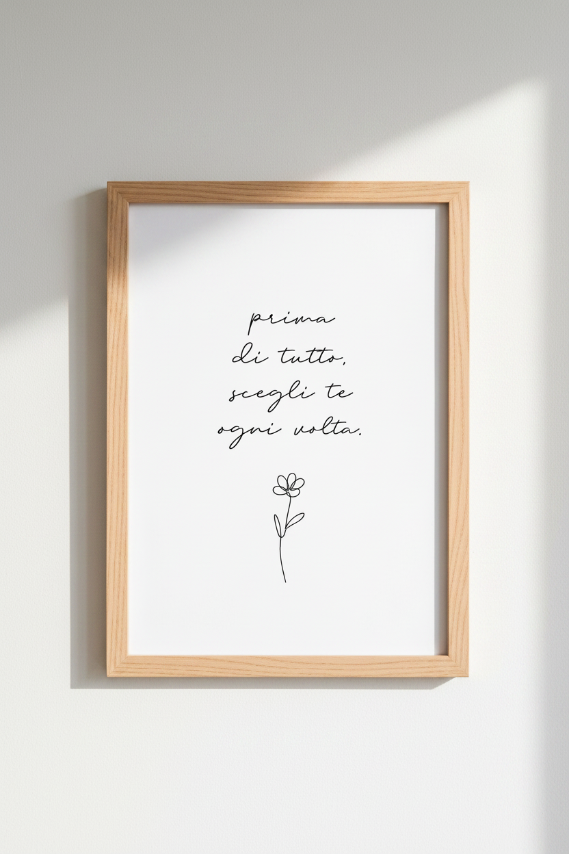 Italian Quote Wall Art Print | Boho Bedroom Decor | Minimalist Poster