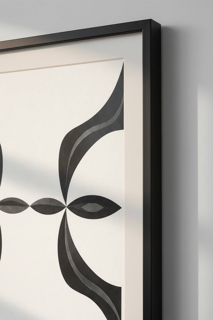Abstract Black & White Flow Art Print | Modern Organic Shapes Wall Art | Minimalist Home Decor Poster | Digital Download