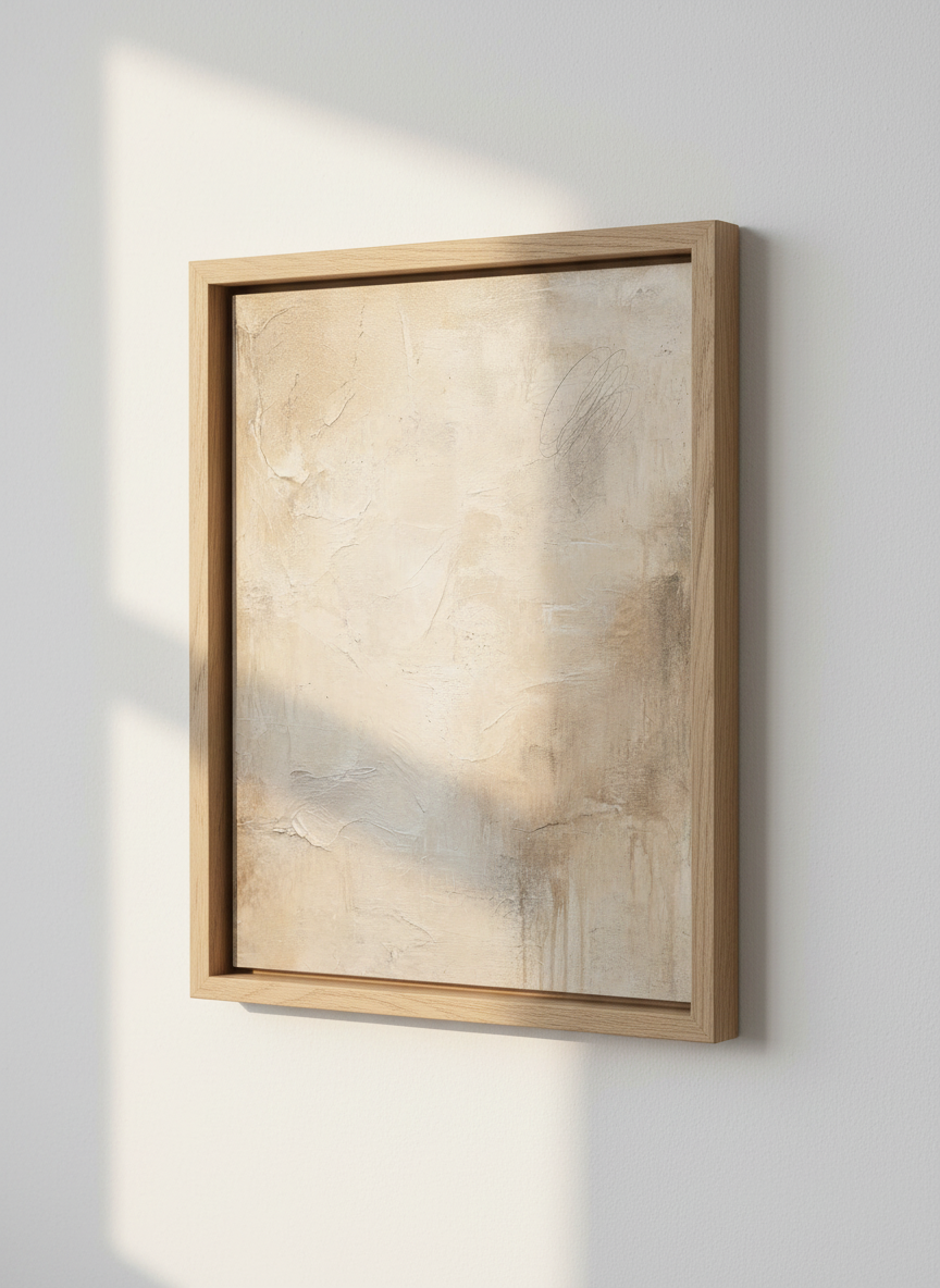 Abstract Neutral Texture Art Print | Minimalist Beige Gray Wall Decor | Modern Poster