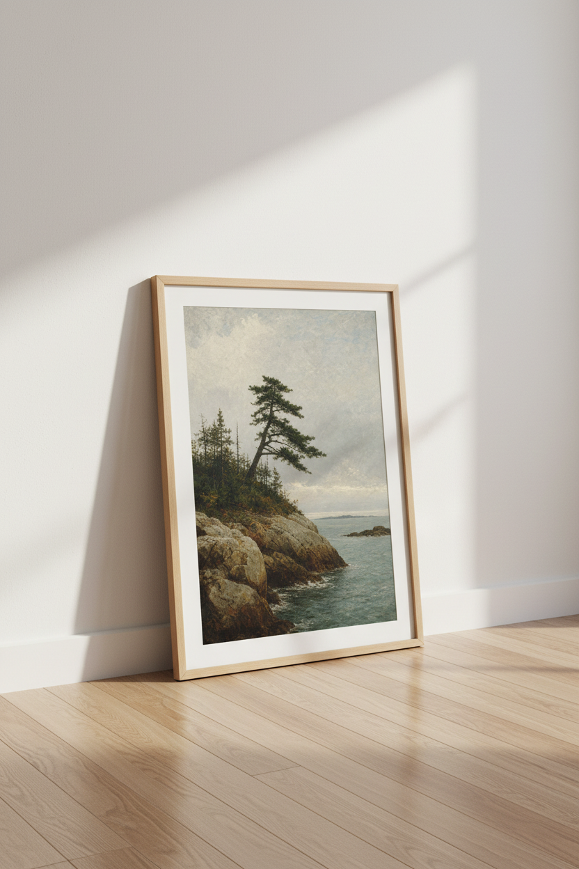 Coastal Wall Art Print | Living Room Decor | Rustic Seascape Poster