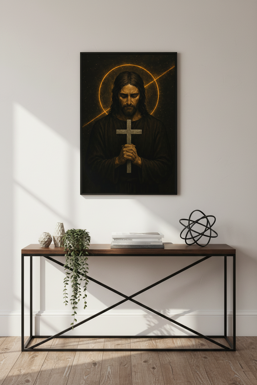 Evangelical Jesus Christ Wall Art Print | Christian Home Decor | Religious Spiritual Poster | Modern Bible Verse Painting