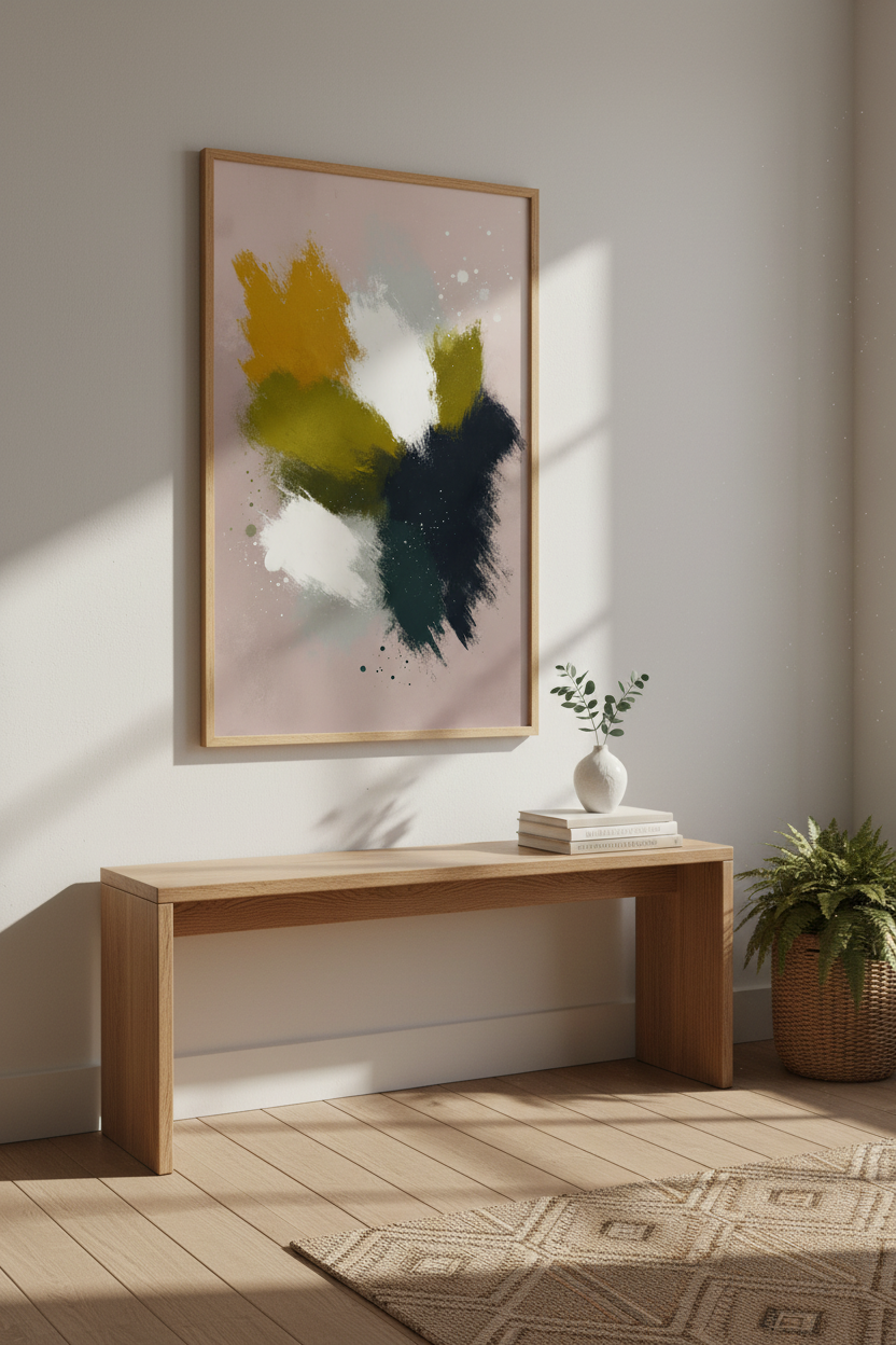 Abstract Brush Stroke Wall Art Print | Modern Living Room Decor | Neutral Aesthetic Poster | Minimalist Art | Digital Download