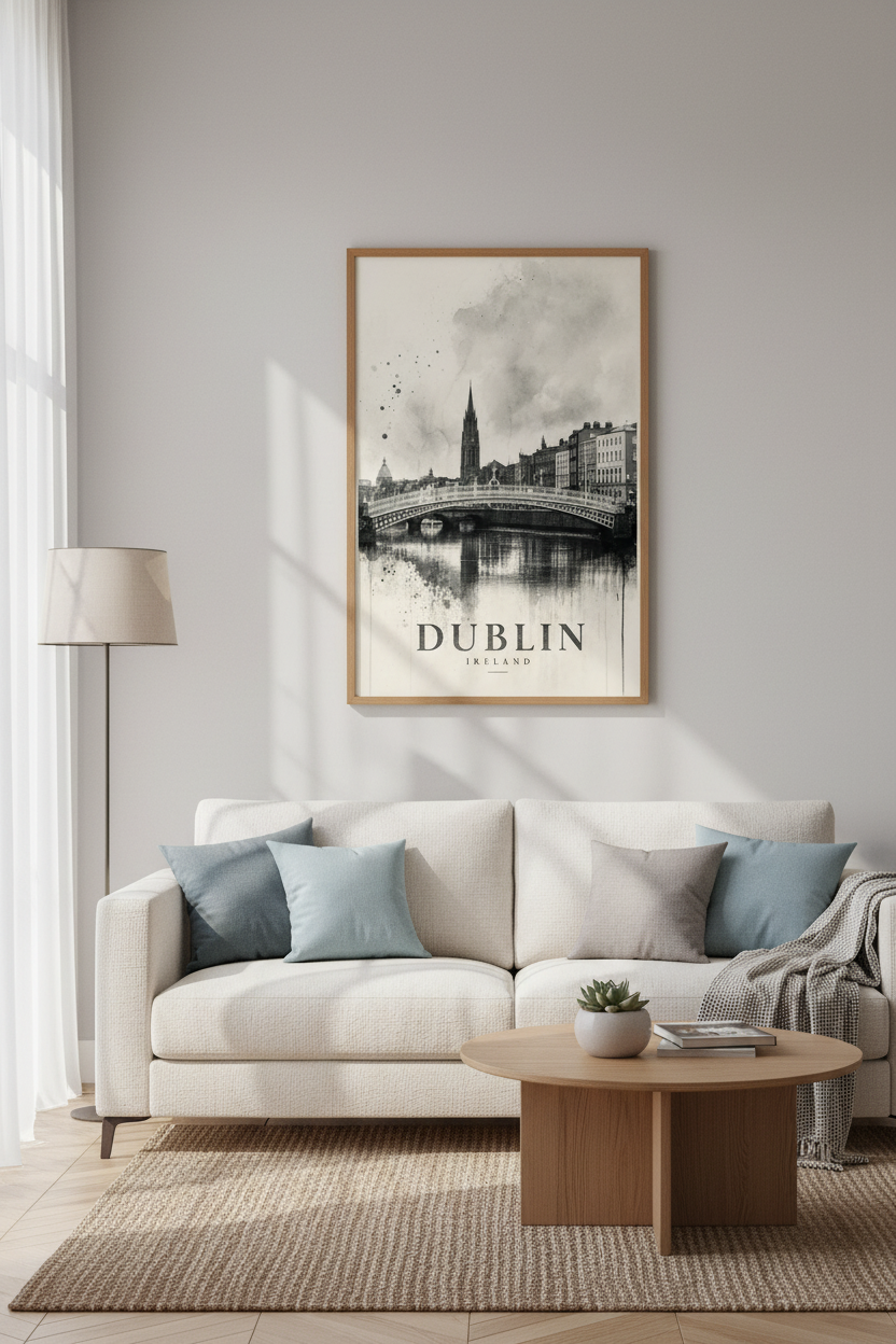 Dublin Ireland Cityscape Wall Art | Ha&