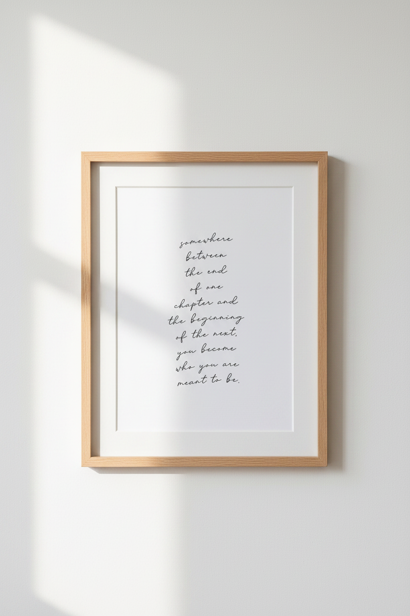 Minimalist Quote Wall Art Print | Inspirational Office Decor | Script Poster
