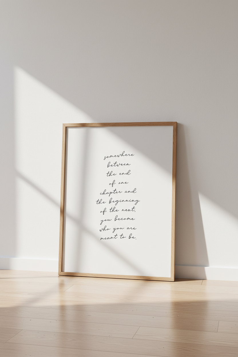 Minimalist Quote Wall Art Print | Inspirational Office Decor | Script Poster