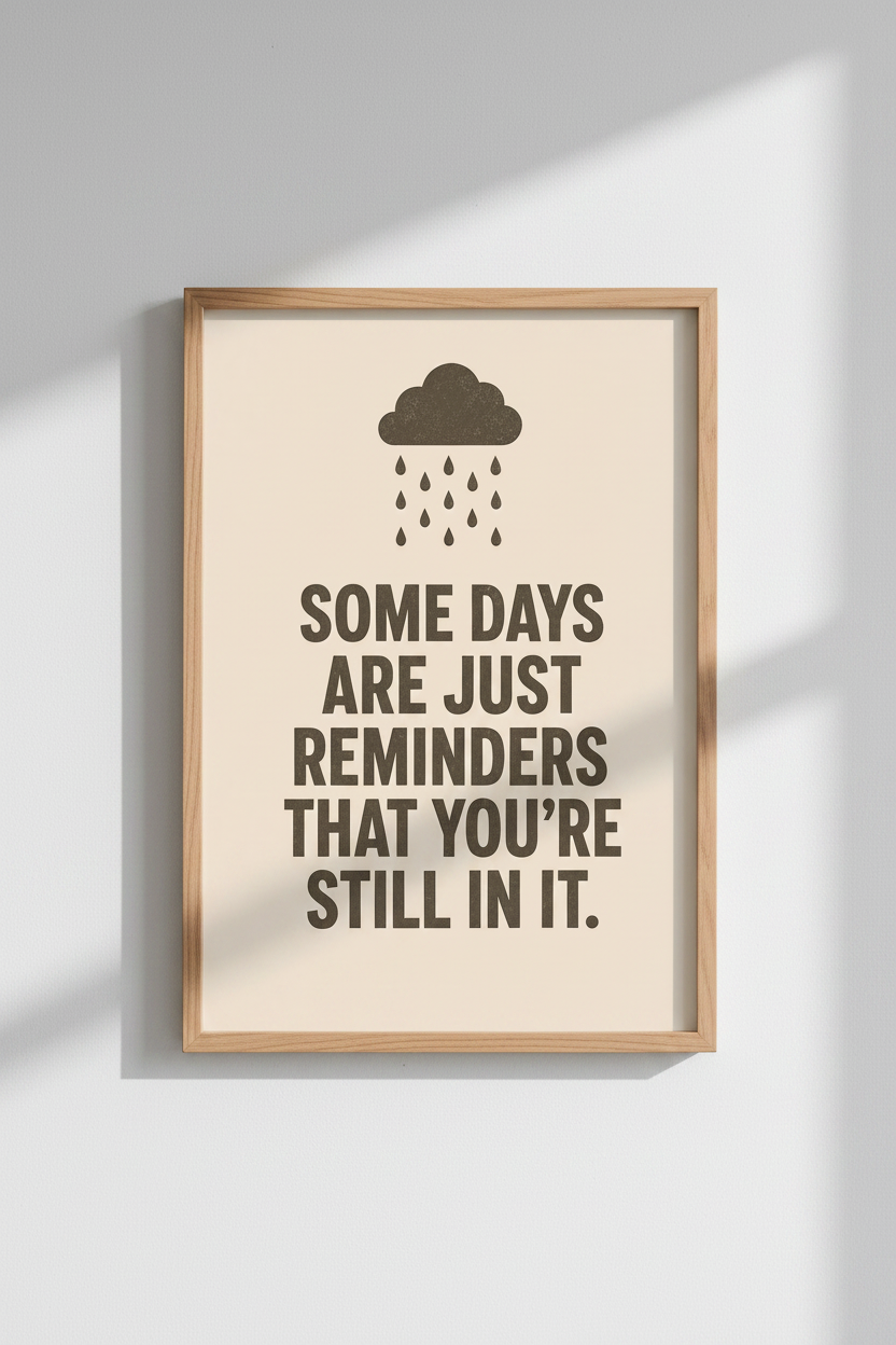 Motivational Human Experience Quote Wall Art | Neutral Minimalist Poster, Office Decor