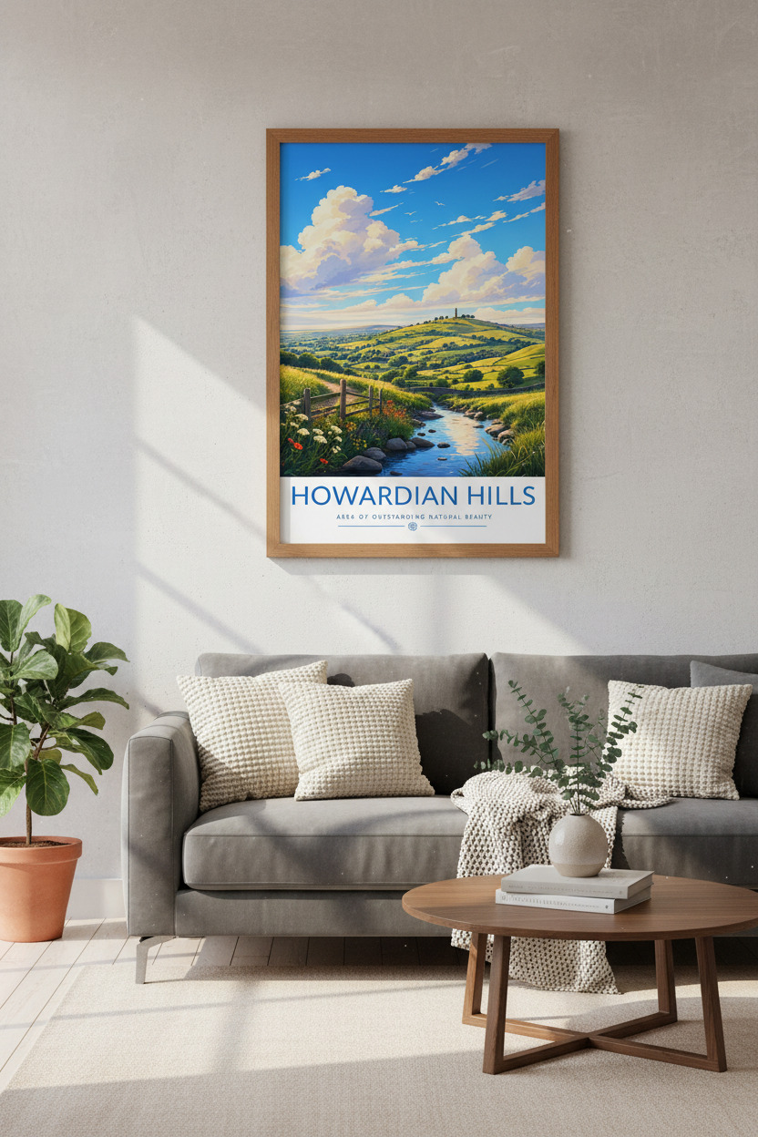 Howardian Hills Print | Yorkshire Landscape Wall Art | English Countryside Poster