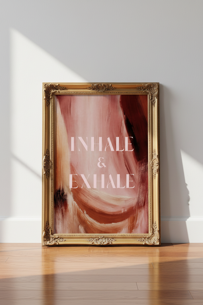 Pink Abstract Wall Art Print | Living Room Decor | Dreamy Poster