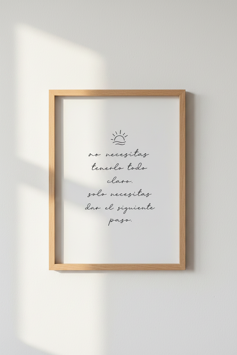 Spanish Quote Wall Art Print | Minimalist Take the Next Step | Boho Office Decor