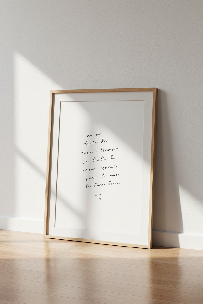 Spanish Quote Wall Art | Minimalist Black & White Print, Office Home Decor
