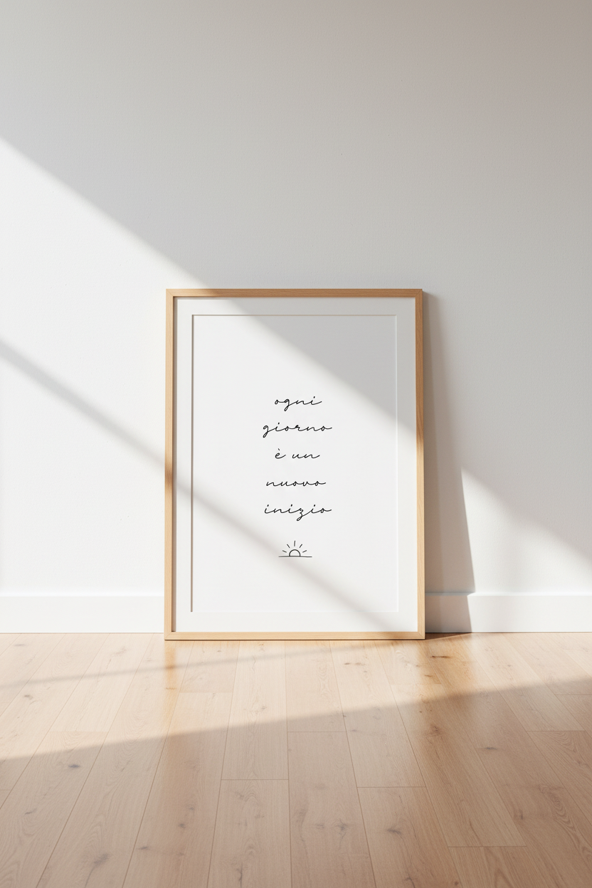 Italian Quote Wall Art Print | Minimalist Bedroom Decor | Modern Typography Poster