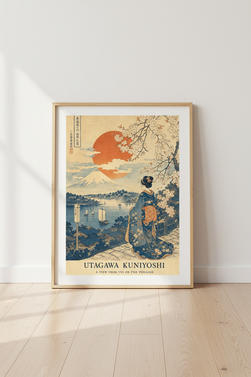 Ukiyo-e poster Wall Art Print | Living Room Decor | Serene Poster