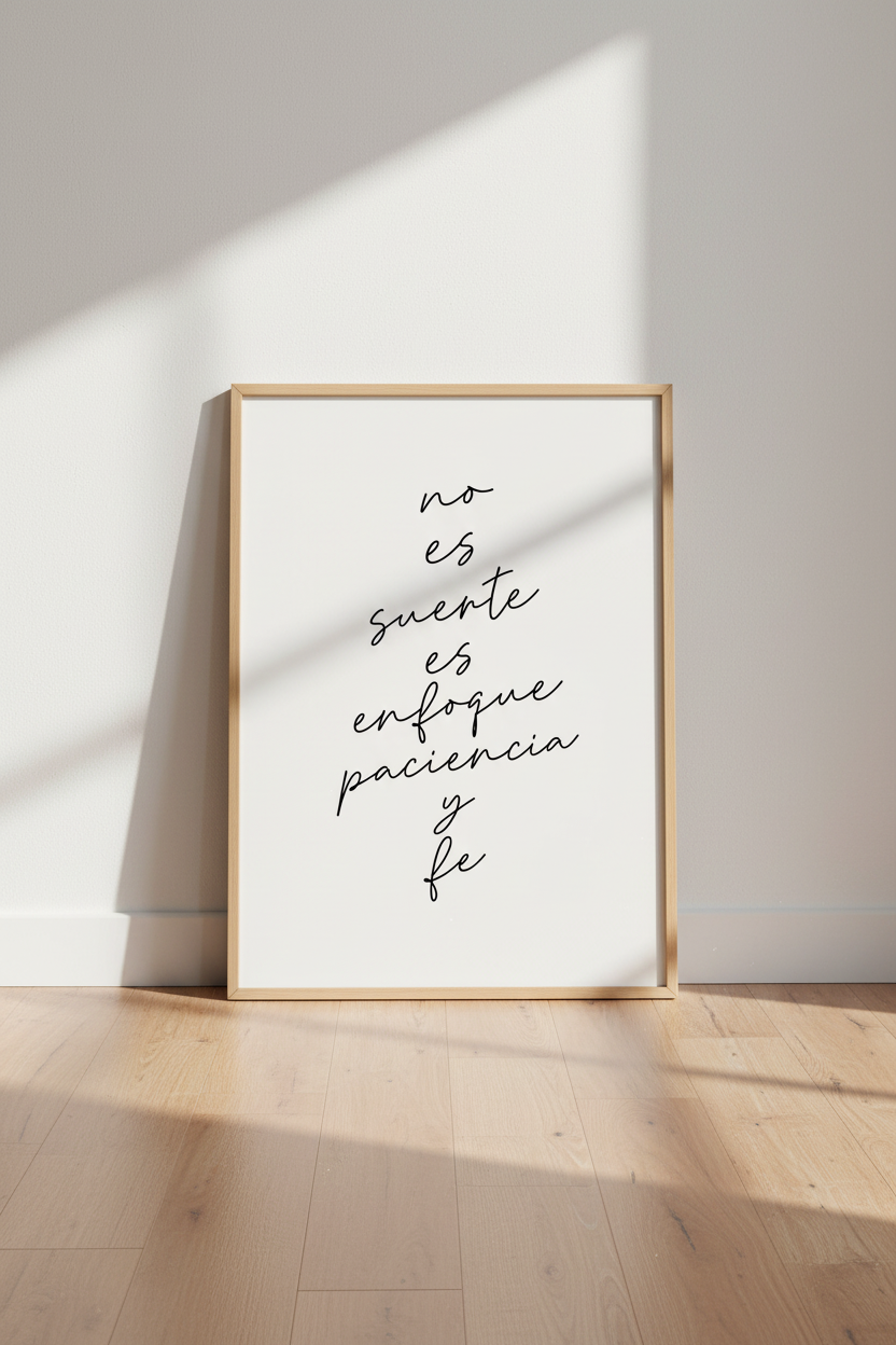 Spanish Quote Wall Art Print | Office Decor | Minimalist Script Poster