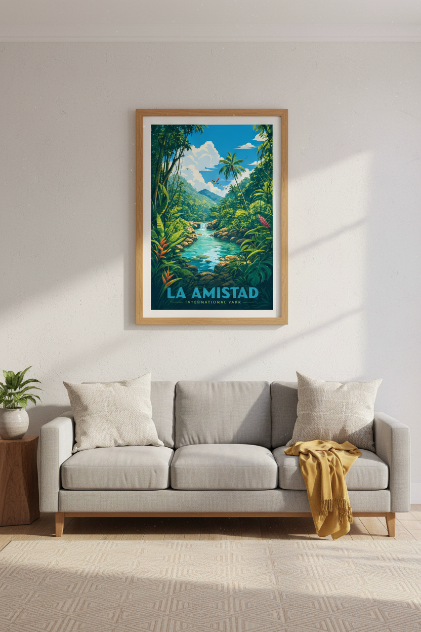 La Amistad International Park Wall Art | Tropical Jungle Print, Travel Decor Poster