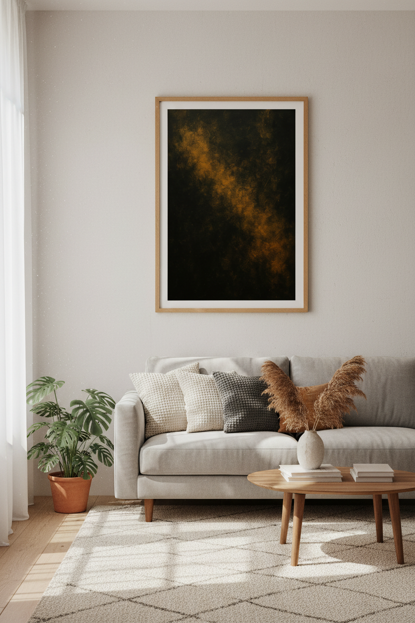 Abstract Grunge Gold Texture Wall Art Print | Modern Office Decor | Dark Aesthetic Poster | Industrial Gold Foil Digital Download