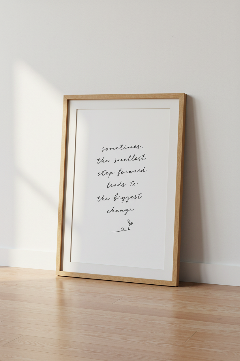 Inspirational Quote Wall Art | Minimalist Typography Poster, Office Decor