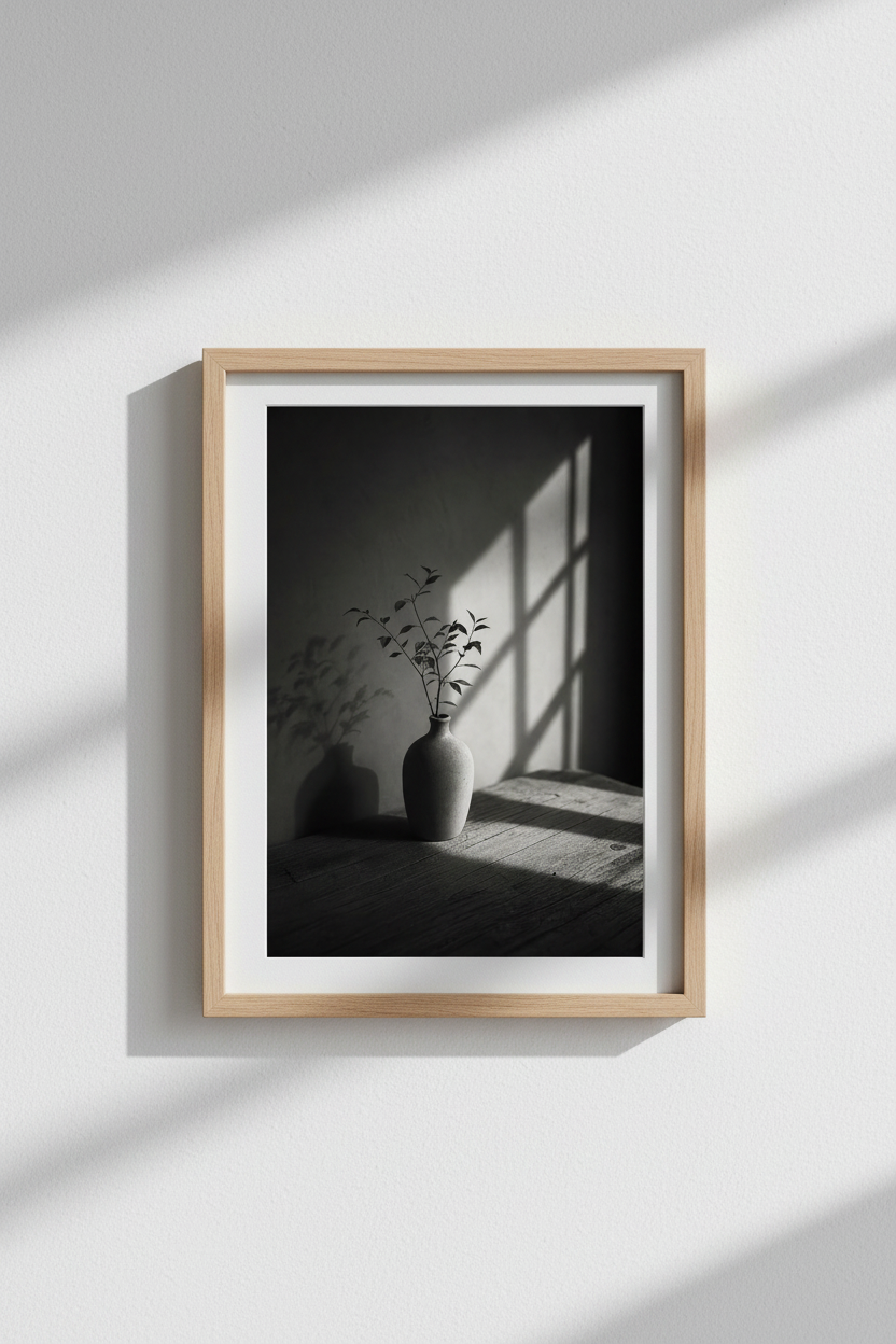 Wabi Sabi Wall Art Print | Minimalist Japandi Photography, Zen Living Room Decor