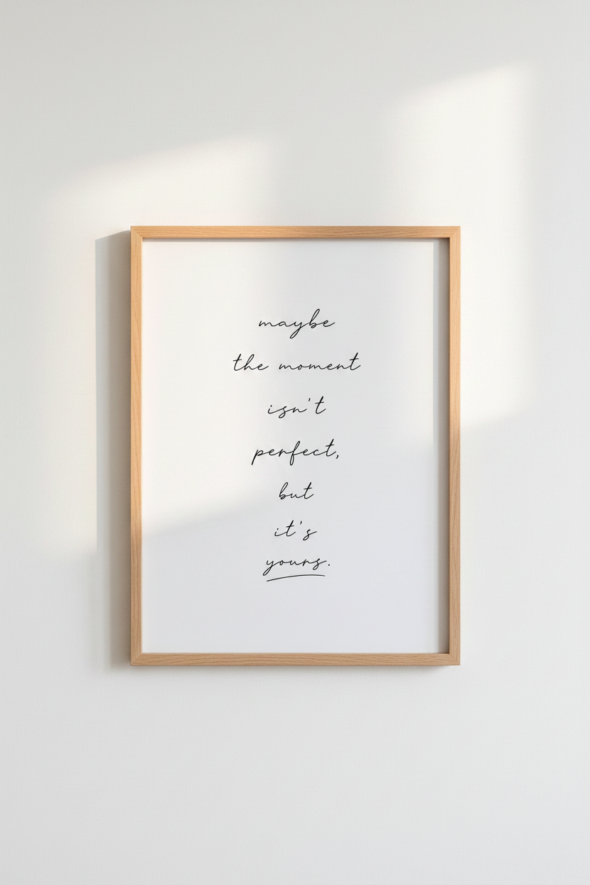 Inspirational Quote Wall Art | Minimalist Typographic Poster, Bedroom Decor