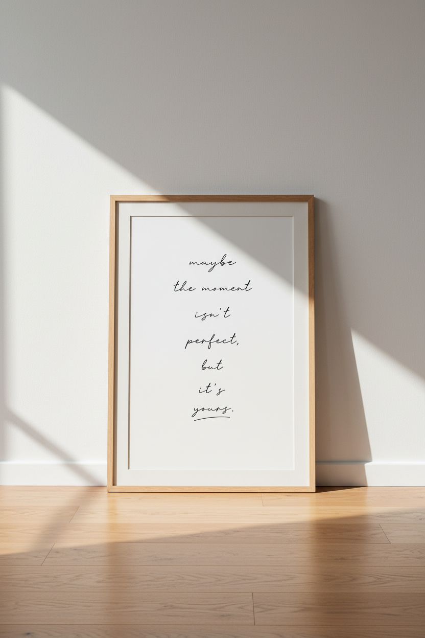 Inspirational Quote Wall Art | Minimalist Typographic Poster, Bedroom Decor