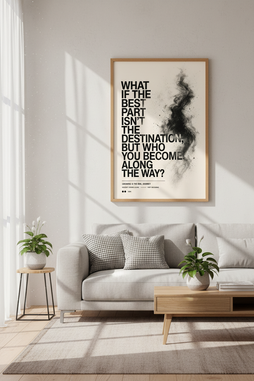 Motivational Typography Wall Art | Modern Minimalist Quotes, Home Office Decor