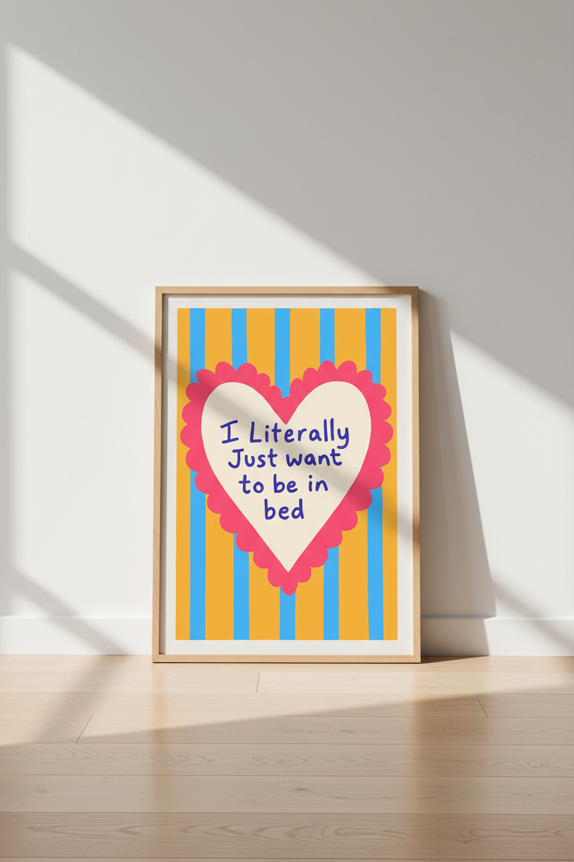 Humorous Quote Framed Wall Art | Bedroom Dorm Decor | Funny Aesthetic Poster | Home Office Art Print | Ready To Hang