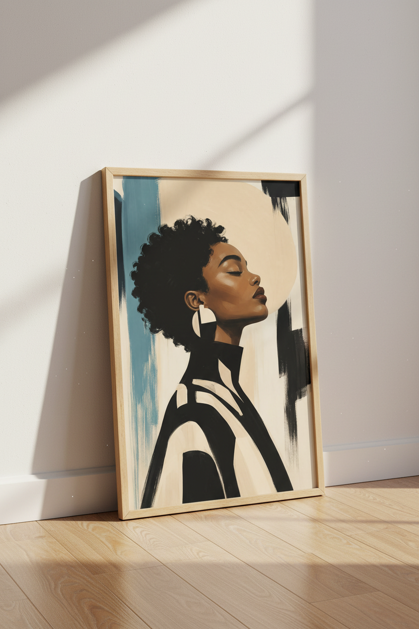abstract portrait Wall Art Print | Living Room Decor | Bold Aesthetic Poster