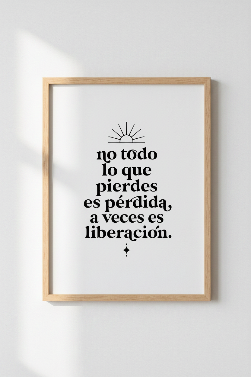 Spanish Quote Wall Art | Minimalist Black & White Poster, Office & Home Decor