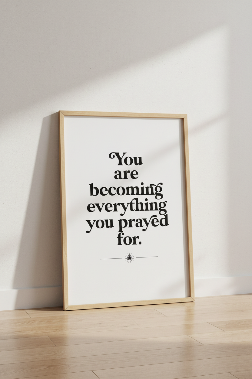 Positive Affirmation Wall Art Print | Minimalist Quote Poster, Bedroom Decor