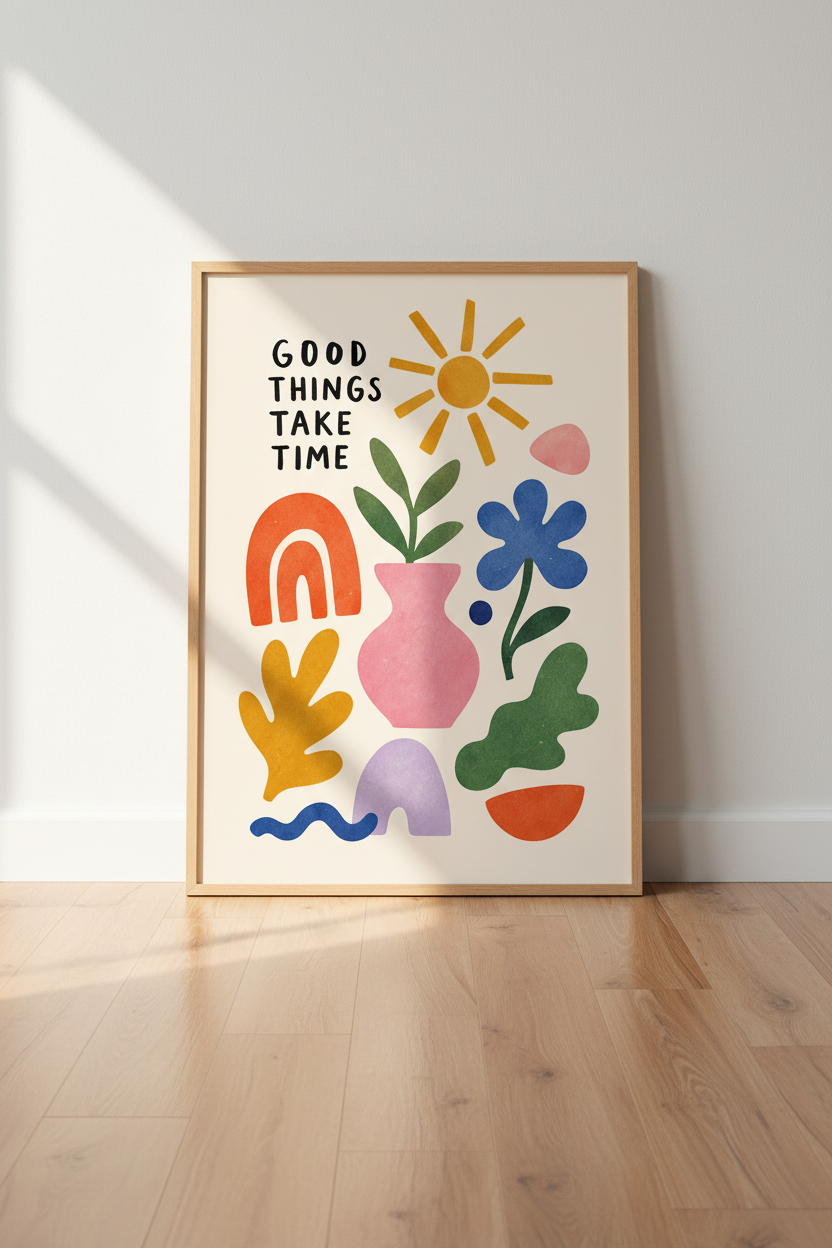 Colorful Wall Art Print | Living Room Decor | Bright Poster