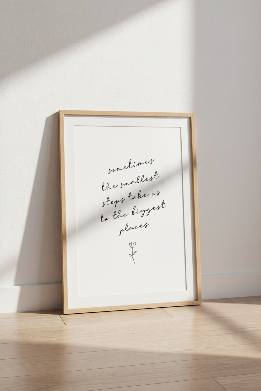 Inspirational Quote Wall Art | Minimalist Black & White Print, Office Decor