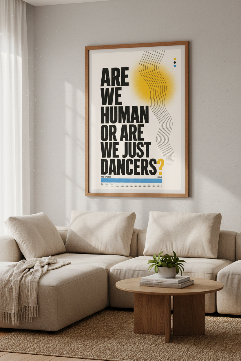 The Killers Lyric Poster | Indie Rock Graphic Wall Art, Music Lover Gift