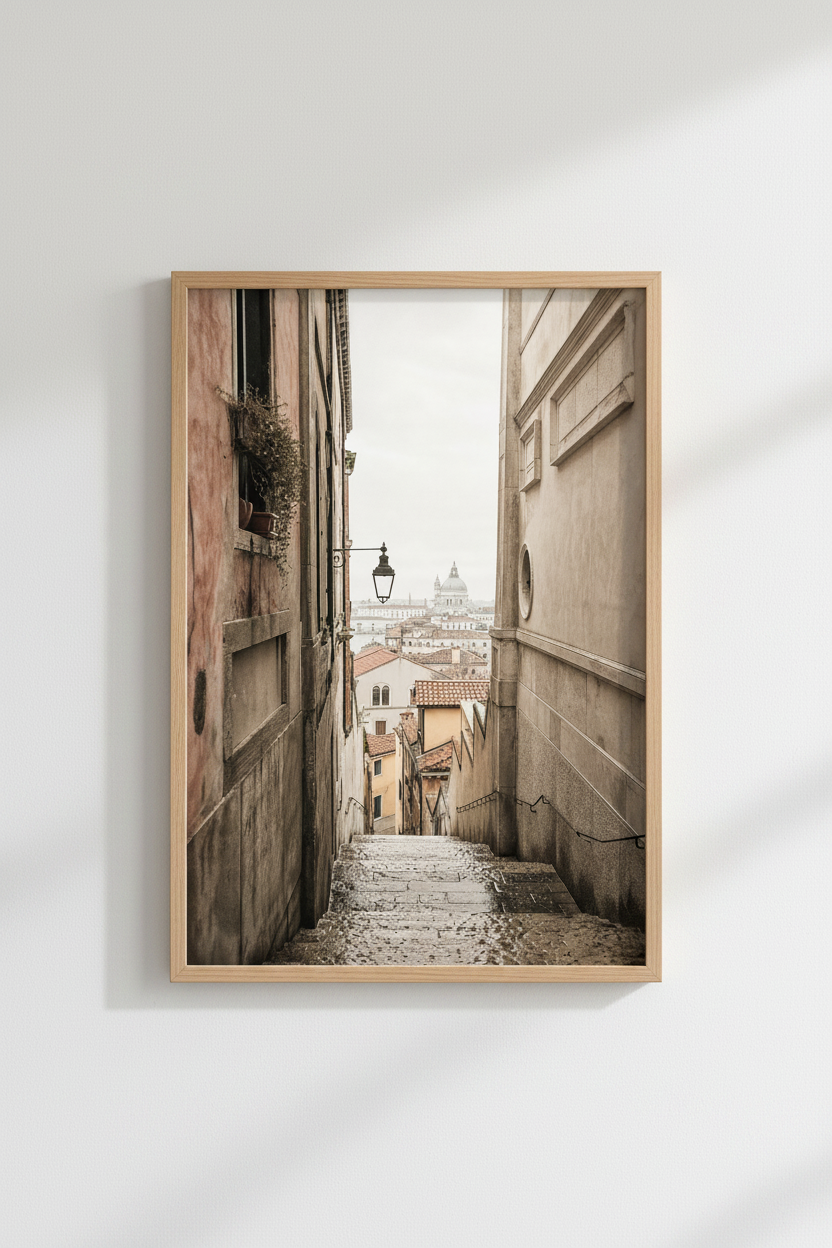 Venice Italy Street Photography | Warm Neutral Architecture, Living Room Decor
