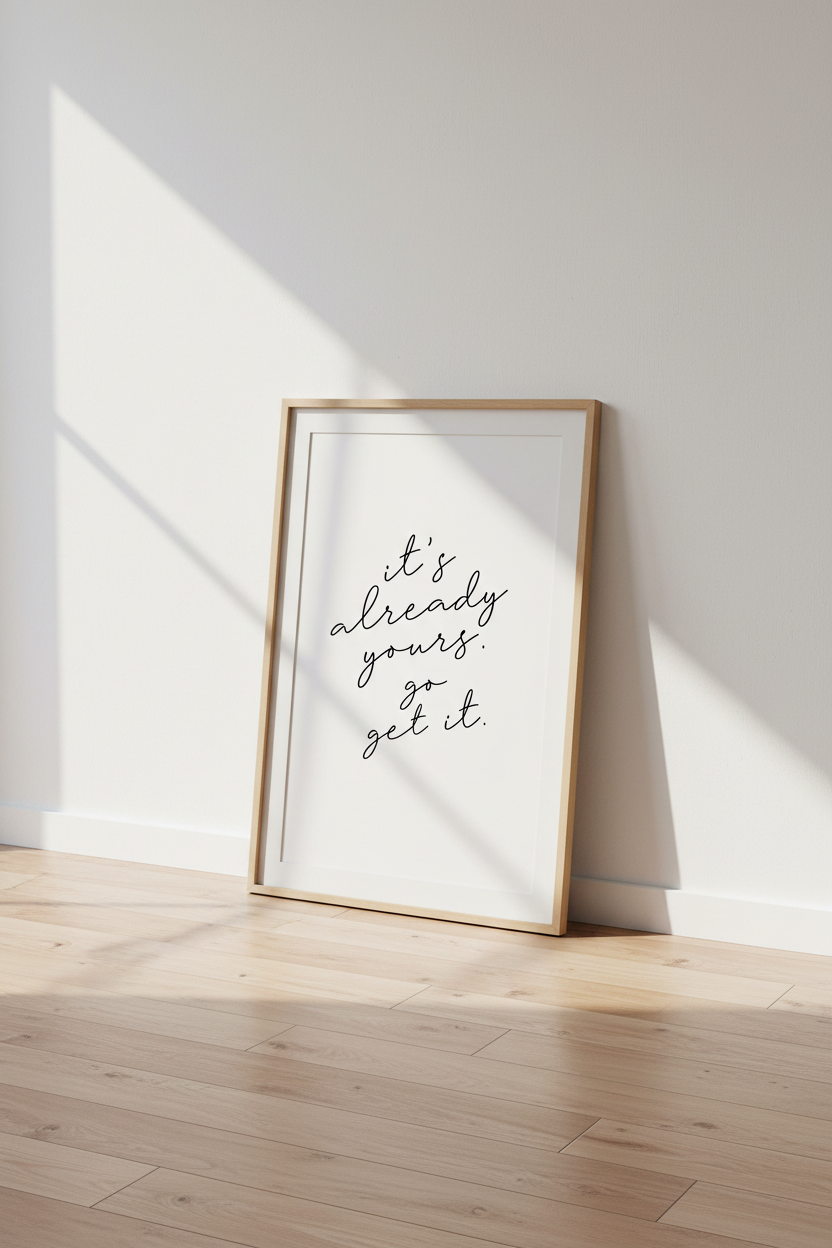 Modern Script Quote Print | Minimalist Calligraphy Art, Office Decor Poster