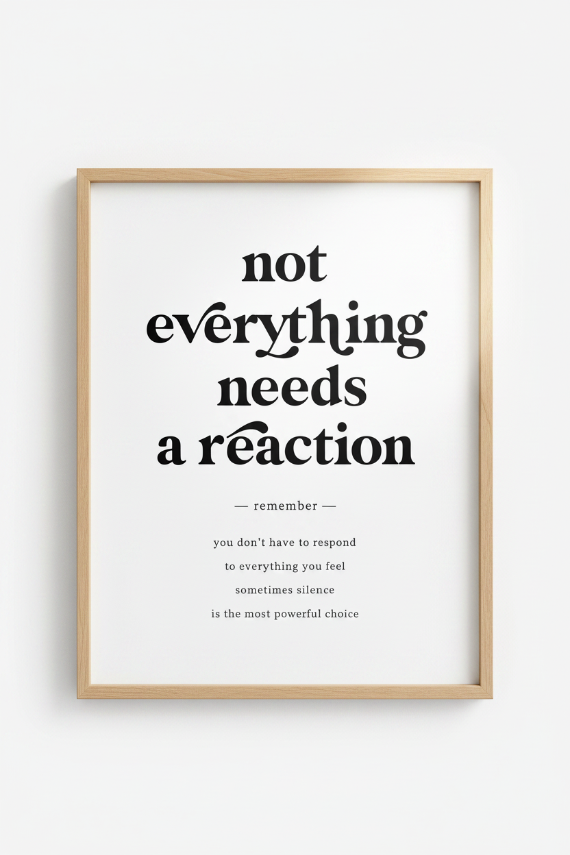 Daily Reminder Quote Wall Art | Minimalist Typography Poster | Mindfulness Decor